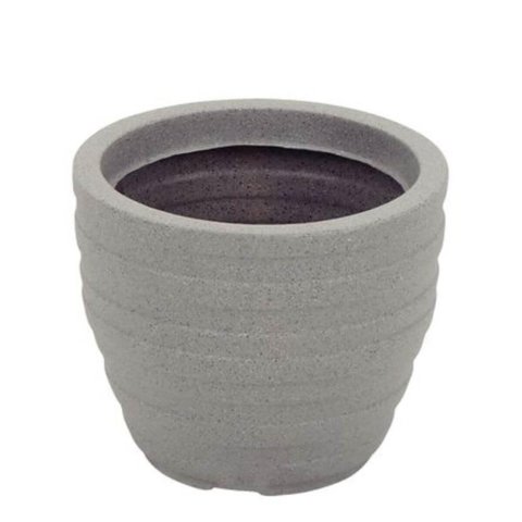 Vaso para Flores Tramontina Inca 24cm Polietileno Granito Areia Decorativo