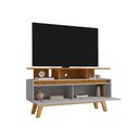 Ver imagem 3 de Rack com Gavetas Rubi 1,2 120cm Naturalle e Off White Bechara Móveis