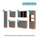 Ver imagem 4 de Armário de Cozinha Completa com Balcão Milla Harmony Move Carraro Nogal com Cinza Titânio