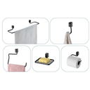Ver imagem 1 de Kit de Banheiro para Pendurar Parede 5 Peças Schmitt Aramado:preto Fosco