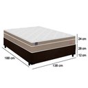 Ver imagem 4 de Cama Box Casal Suede + Colchão Lis Molas Ensacadas Plumatex 138x188x64cm Cor:marrom