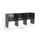 Ver imagem 2 de Mesa de Trabalho Call Center 3 Lugares Tripla Fechada - Preto