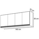 Ver imagem 3 de Aéreo para Cozinha Emma Armário 4 Portas Preto