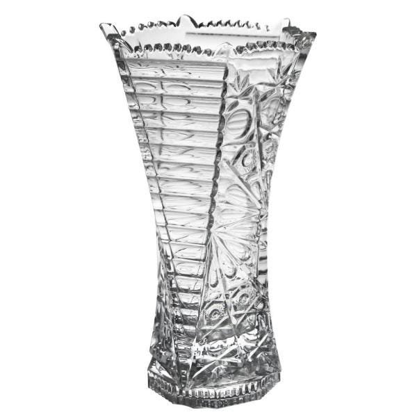 Vaso em Cristal Lapidado Transparente Eau Coin - 1