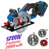Serra Circular 48v 2 Baterias 20000 Mah + Lâminas e Maleta Ideal Madeira, Azulejos, Pisos e Outros - 3