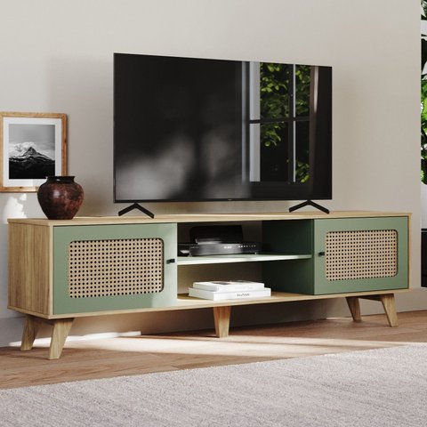 Rack para TV até 55 Polegadas Erice com 2 Porta e Pés Babus