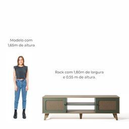 Rack para Tv até 55 Polegadas Erice com 2 Porta e Pés Babus - 8