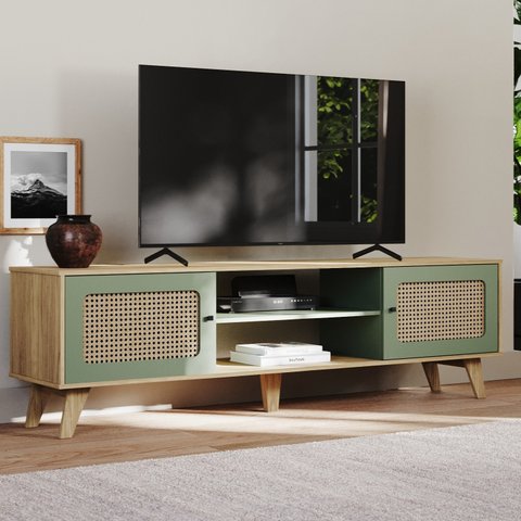 Rack para Tv até 55 Polegadas Erice com 2 Porta e Pés Babus
