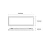 Painel de Led Pix Retangular Embutir 20w 15x62cm Slim Bivolt 3000k Luz Quente - 6