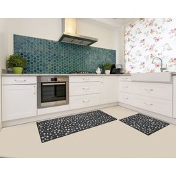 Passadeira para Cozinha Cleankasa 50cm X 1,2m Terrazzo Black Kapazi - 2