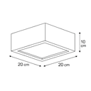 Ver imagem 2 de Plafon Quadrado Madeira 20x20cm Freijó