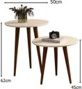 Ver imagem 3 de Mesa Lateral e Apoio Redonda Pés Palito Cor Off White