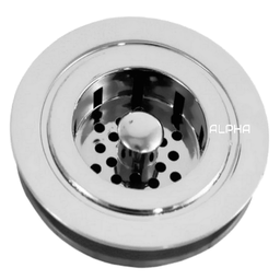 Válvula Pia Cozinha Americana Escoamento 3.1/2'' ABS Cromada:Prateado - 4