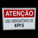 Ver imagem 2 de Placa de Sinalização Atencao Uso Obrigatorio de Epi`s 20x30
