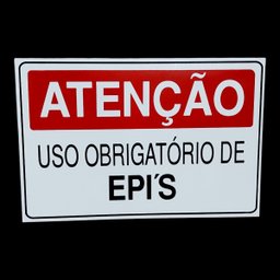Placa de Sinalização Atencao Uso Obrigatorio de Epi`s 20x30 - 2
