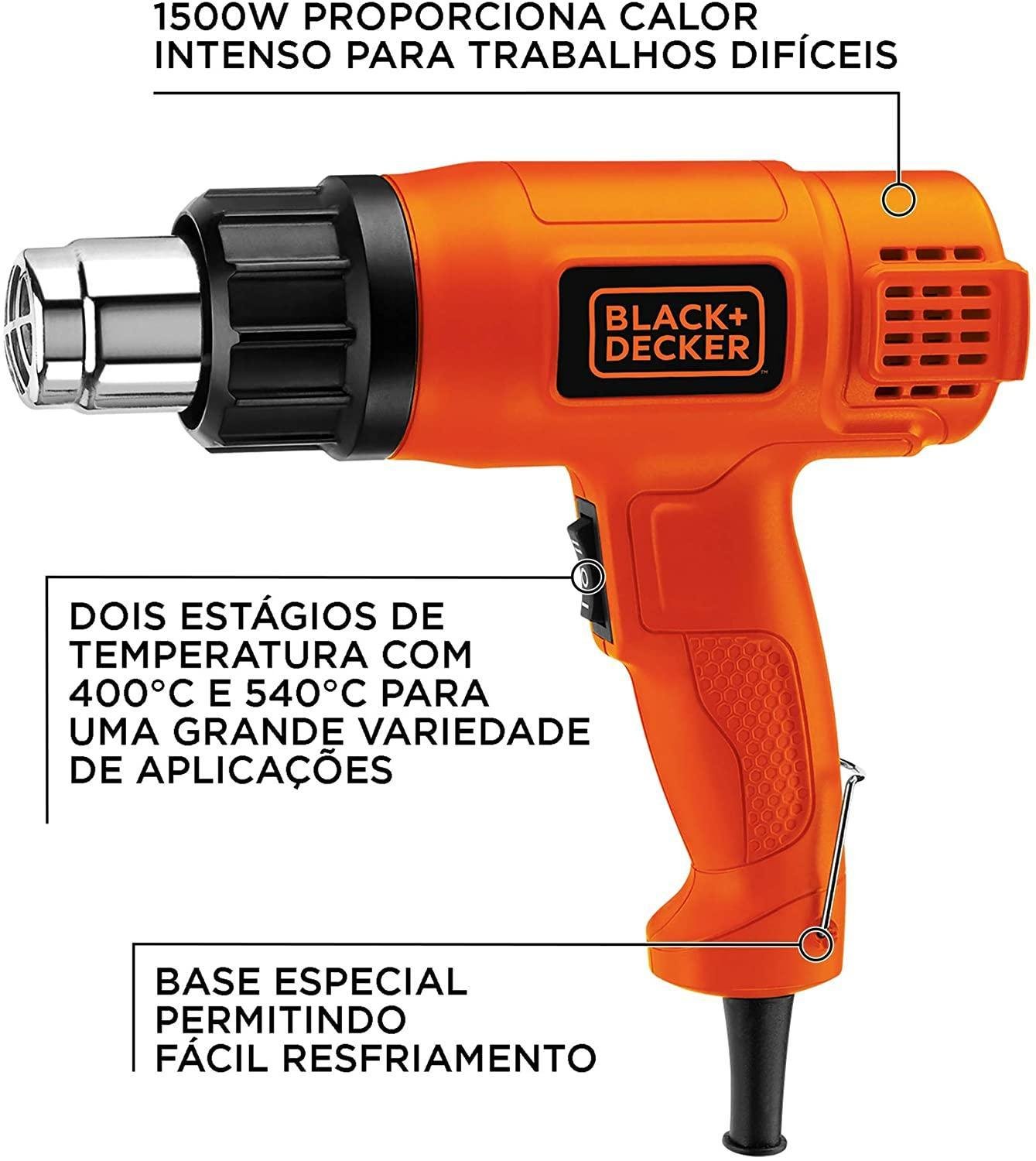 Soprador Termico 400 a 540º 1500w 2 Estagios Black+decker - 2