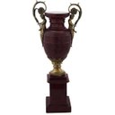 Ver imagem 1 de Vaso em Porcelana Vinho Detalhes em Bronze 58x25