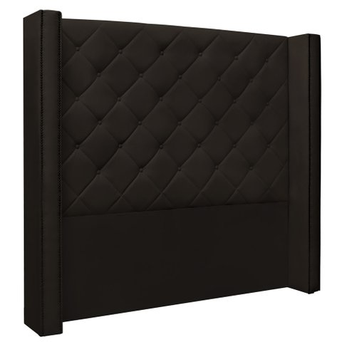 Cabeceira Estofada Cama Box Casal King Size Alteza 195cm Corano Marrom - Desk Design