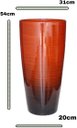 Ver imagem 2 de Vaso Grande para Planta para Decoração Sala Varanda Jardim (liso/vermelho)