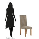 Ver imagem 4 de Kit 2 Cadeiras Laura com Encosto – Tecido Veludo Suede Bordado Estrutura 100% Mdf Mel/caramelo