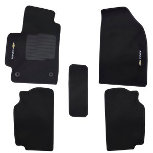 Tapete Carpete Onix 2020 À 2025 Preto Logo Bordado Jogo 5 Peças Automotivo