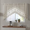 Ver imagem 1 de Cortina Renda Bando Cascata 3M X 1M Alt Creme Bule Lisa