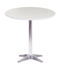 Ver imagem 1 de Mesa de Jantar Redonda 70 cm Tampo Branco em MDP Base Delta