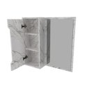 Ver imagem 3 de Espelheira para Banheiro com 1 Porta Bn3648 Mármore Branco 60x60cm Tecnomobili