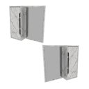 Ver imagem 2 de Espelheira para Banheiro com 1 Porta Bn3648 Mármore Branco 60x60cm Tecnomobili