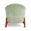 Ver imagem 5 de Poltrona Decorativa Ariel Orgânica Boucle Verde Claro com Pés Madeira Loja Sheep