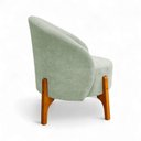 Ver imagem 6 de Poltrona Decorativa Ariel Orgânica Boucle Verde Claro com Pés Madeira Loja Sheep