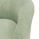 Ver imagem 2 de Poltrona Decorativa Ariel Orgânica Boucle Verde Claro com Pés Madeira Loja Sheep