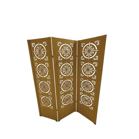 Biombo Divisor Ambiente Indiano de 3 Folhas c/ 06 Pezinhos