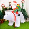 Papai Noel Inflavel Urso Polar Natal Natalino Festa Decoraçao Enfeite Comemoraçao Familia Quintal - 7