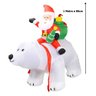Papai Noel Inflavel Urso Polar Natal Natalino Festa Decoraçao Enfeite Comemoraçao Familia Quintal - 11
