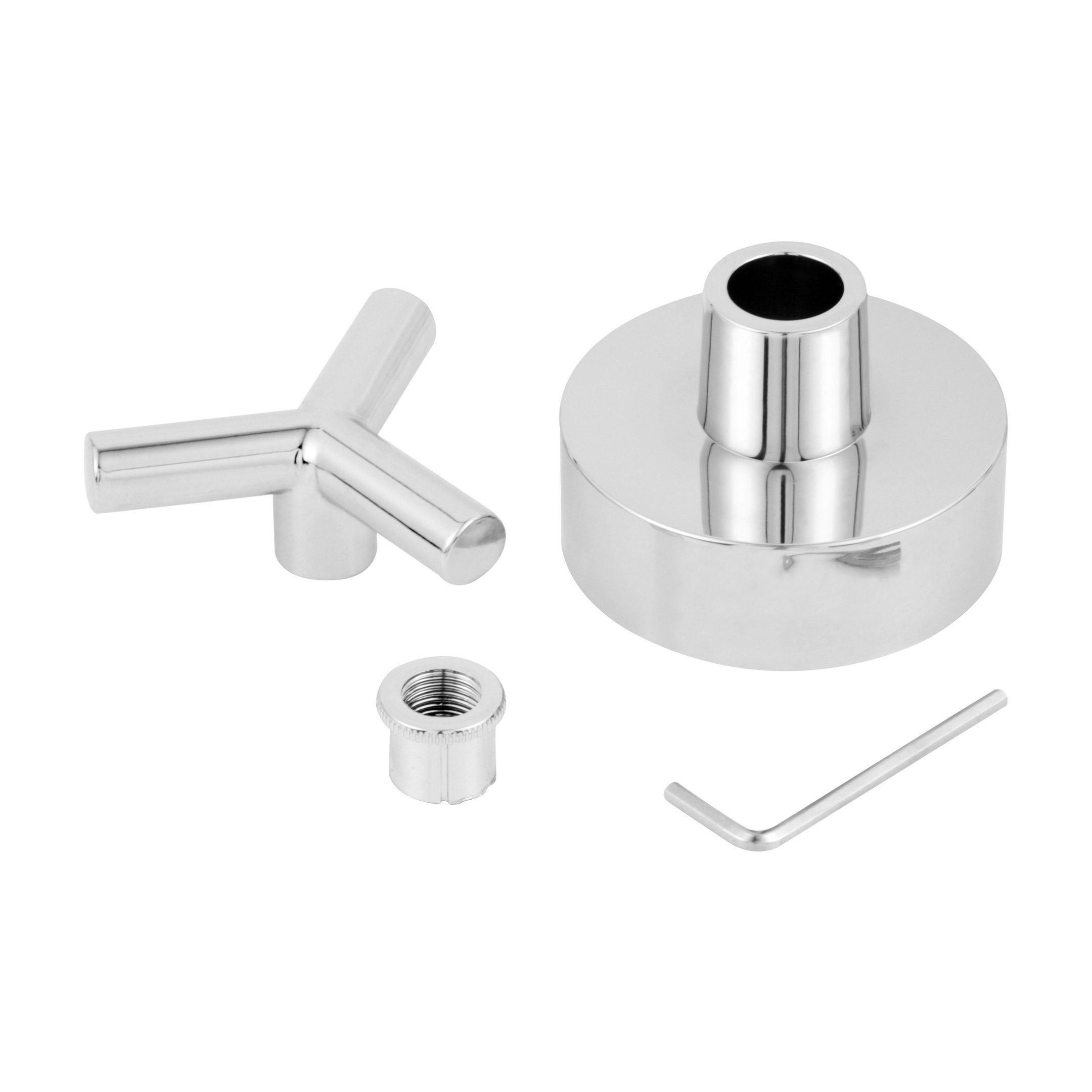 Acabamento para Registro Chuveiro Banheiro 50mm 1.1/4" 1.1/2" Cruzeta Cromado Padrão Deca C55 - 4