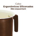 Ver imagem 2 de Leiteira Fervedor Antiaderente de Indução Cerâmica Marrom Roma Plus 14cm - Casambiente