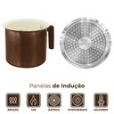 Ver imagem 4 de Leiteira Fervedor Antiaderente de Indução Cerâmica Marrom Roma Plus 14cm - Casambiente