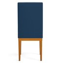 Ver imagem 4 de Kit 6 Cadeiras de Jantar Solana Veludo Azul Marinho Base de Madeira - Pallazio