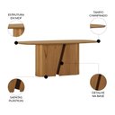 Ver imagem 3 de Mesa de Jantar 6 Lugares 200cm Arles N02 Cinamomo - Mpozenato