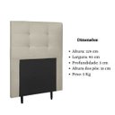 Ver imagem 6 de Cabeceira Estofada Cama Box Solteiro 90 Cm Irlanda Suede:suede Bege