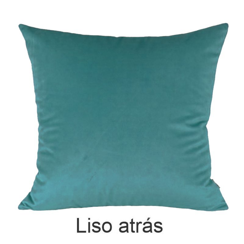 Capa para Almofada Drapeada Line em Veludo Quadrada Tiffany - 5