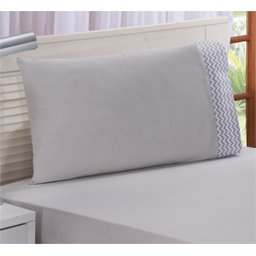 Lençol Solteiro 180 Fios Chevron Cinza 3 Pçs - Não Faz Bolinha - 3