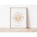 Ver imagem 3 de Kit 3 Quadros Sol Arco Íris Love Boho Quarto Menina Infantil