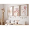 Kit 3 Quadros Sol Arco Íris Love Boho Quarto Menina Infantil - 2