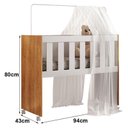 Ver imagem 3 de Mini Berço Multifuncional Rubi com Colchão Branco Amadeirado - Tigus Baby