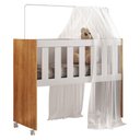 Ver imagem 1 de Mini Berço Multifuncional Rubi com Colchão Branco Amadeirado - Tigus Baby
