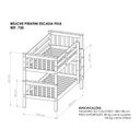 Ver imagem 2 de Beliche 100% Madeira 730la Mel Acetinado Piratini com Colchão Ortobom