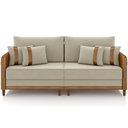 Ver imagem 3 de Sofá 2 Lugares Sala de Estar Living 172cm Asbury K01 Veludo Bege Couríssimo Camel - Lyam Decor