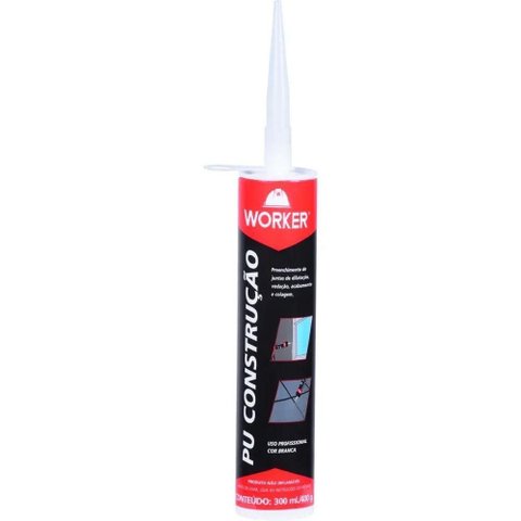 Selante Poliuretano PU 400g Branco Adesivo Construção Vedação Worker